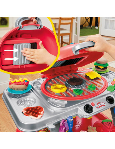 Play-Doh Grill Set Hasbro con Luces y Sonidos, 17 Accesorios