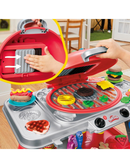 Play-Doh Grill Set Hasbro con Luces y Sonidos, 17 Accesorios