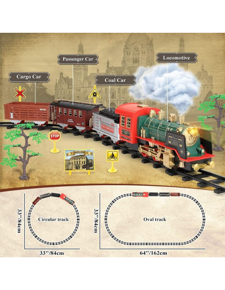 Juego de Tren Eléctrico Mini Tudou con Control Remoto 1.05 kg