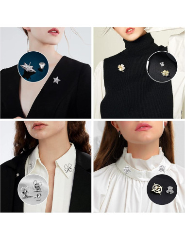 30 Sujetadores de Pin Metálicos DECYOOL Cobre Niquelado