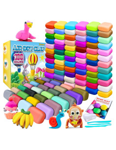 Arcilla Secada al Aire YOPINSAND 100 Colores para Niños