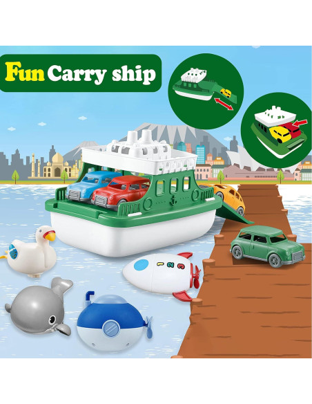 Set de Juguetes de Baño Ferry Boat OKGIUGN 9 Piezas