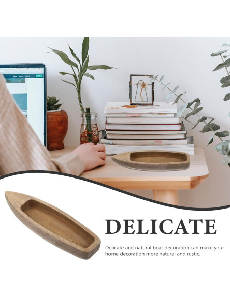 Barco de Madera Operitacx Adorno de Escritorio DIY 14.76 cm