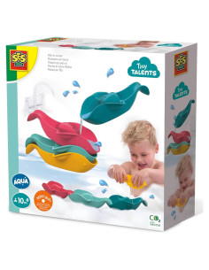 SES Creative Juguetes de Baño Peces en Fila 4 Botes