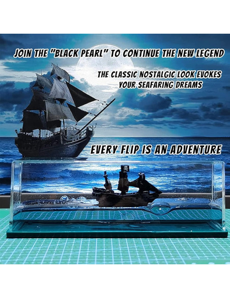 Barco Pirata Black Pearl Honsheng 14.58x5.08 cm Decorativo