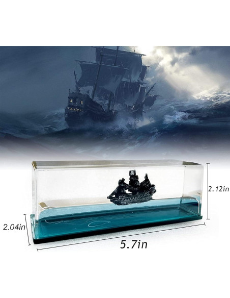 Barco Pirata Black Pearl Honsheng 14.58x5.08 cm Decorativo