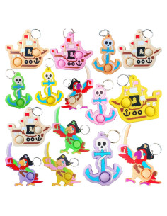 24 Llavero Ancla Pirata Roaqua para Fiesta Infantil