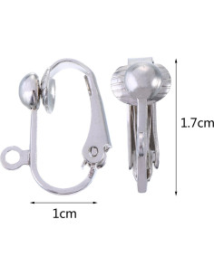 Convertidores de Pendientes Clip-on Bememo 36 Piezas Oro Plata 2