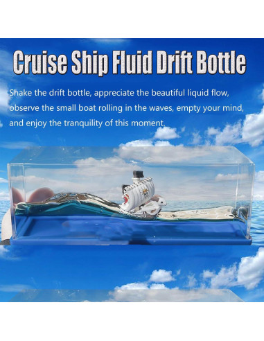 Botella de Deriva Barco Pirata Going Merry 14.6x5.2 cm