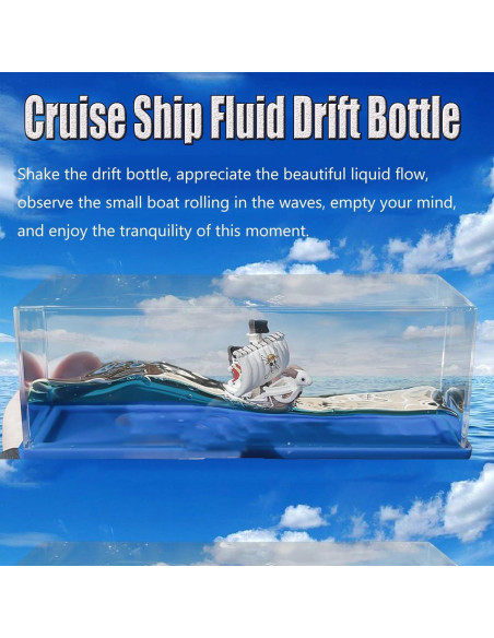 Botella de Deriva Barco Pirata Going Merry 14.6x5.2 cm