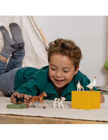 Figuritas de Animales de Granja Schleich - 5 Piezas Educativas