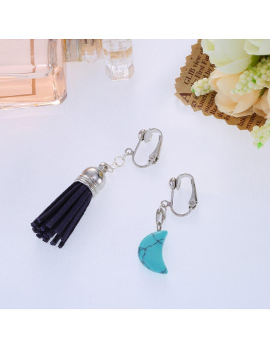 Convertidores de Pendientes Clip-on Bememo 36 Piezas Oro Plata