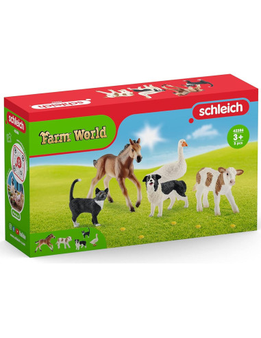 Figuritas de Animales de Granja Schleich - 5 Piezas Educativas