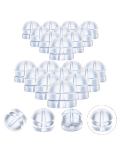 100 Respaldo de Aretes Silicona Hicarer en 2 Tamaños