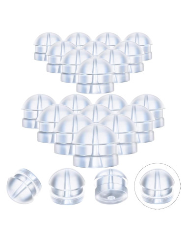 100 Respaldo de Aretes Silicona Hicarer en 2 Tamaños