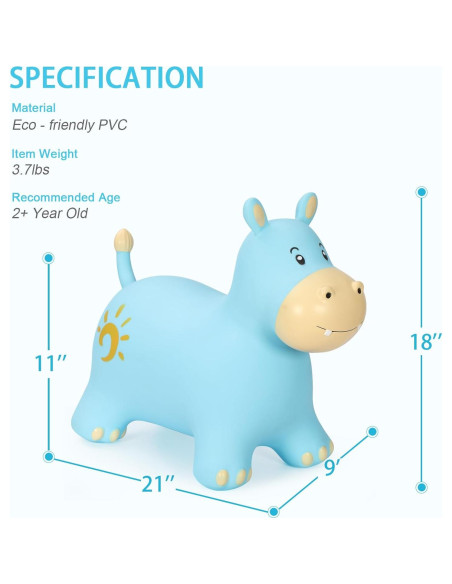 Juguete Saltarín Hipopótamo Inpany para Niños 1.61 kg