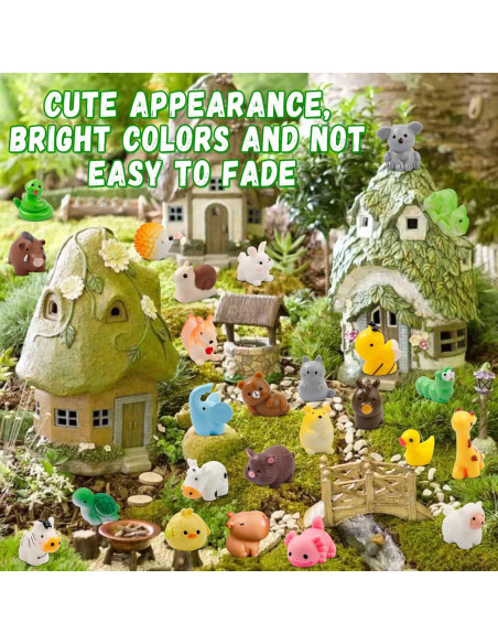 42 Piezas Mini Figuras de Animales de Resina para Decoración