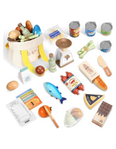 Juego de Comida de Madera Pithfor para Niños 1,11 kg