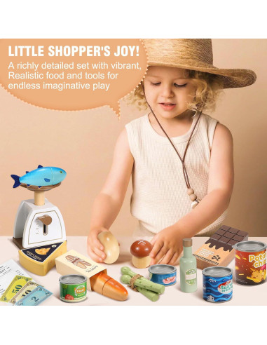 Juego de Comida de Madera Pithfor para Niños 1,11 kg