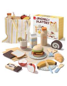 Conjunto de Comida de Juguete Lehoo Castle Madera 20x12 cm