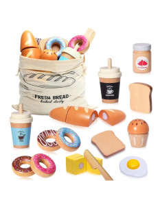 Set de Juguete de Panadería de Madera Inslat 19 Piezas