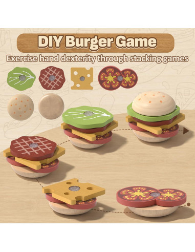 Conjunto de Comida de Juguete Lehoo Castle Madera 20x12 cm