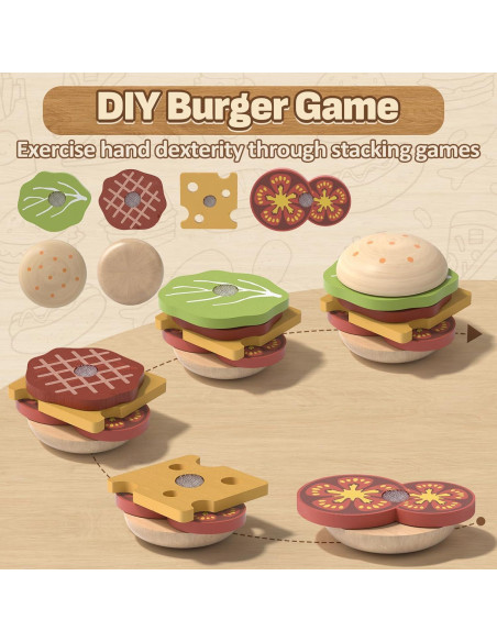 Conjunto de Comida de Juguete Lehoo Castle Madera 20x12 cm