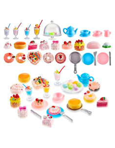 Juego de Té de Fiesta Chivao 48 Piezas Comida Juguete