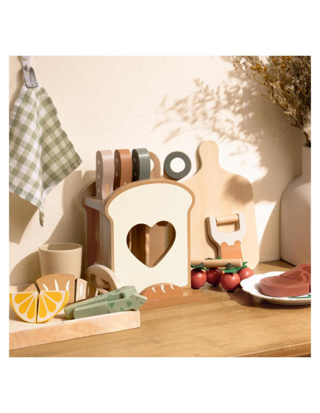 Conjunto de cuchillos de juguete ROBOTIME con frutas y verduras