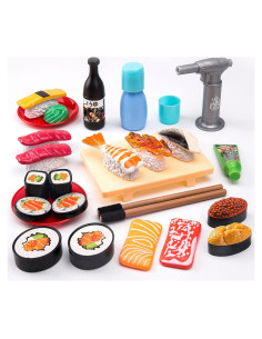 Juego de Comida de Sushi 34 Piezas Funpynani Luz LED
