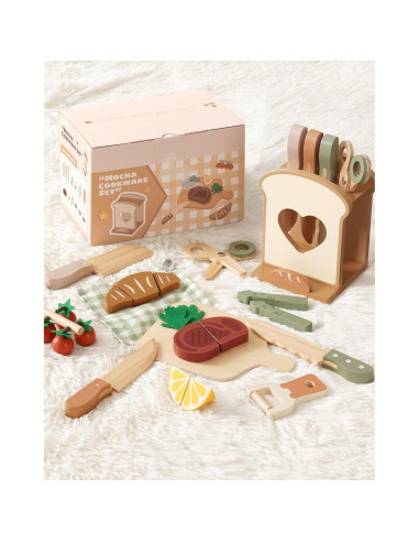 Conjunto de cuchillos de juguete ROBOTIME con frutas y verduras