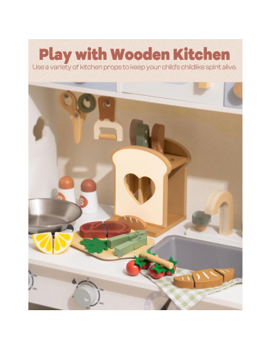 Conjunto de cuchillos de juguete ROBOTIME con frutas y verduras