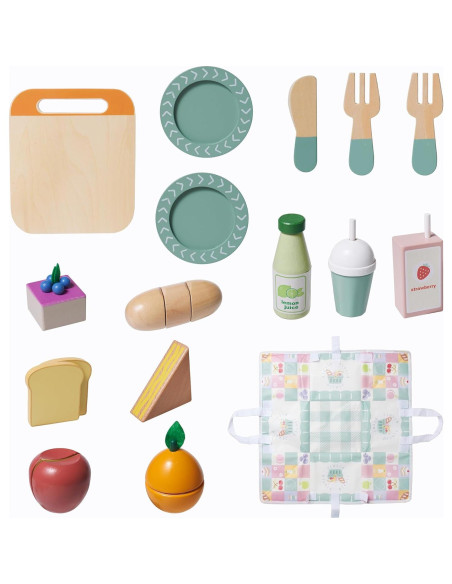 Juego de Comida de Madera 21 Piezas MONT PLEASANT Picnic
