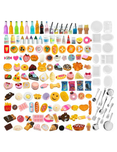 150 Piezas Juguetes de Comida y Bebidas Miniatura Diinokiy