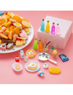 150 Piezas Juguetes de Comida y Bebidas Miniatura Diinokiy 2