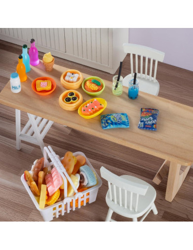 150 Piezas Juguetes de Comida y Bebidas Miniatura Diinokiy