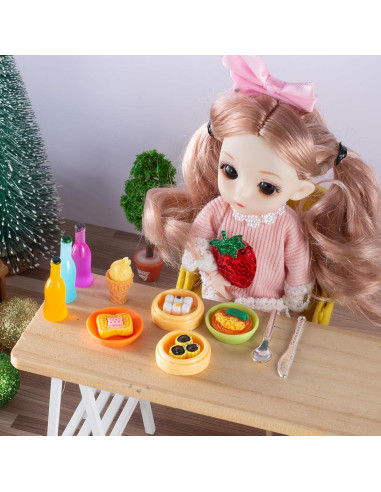 150 Piezas Juguetes de Comida y Bebidas Miniatura Diinokiy