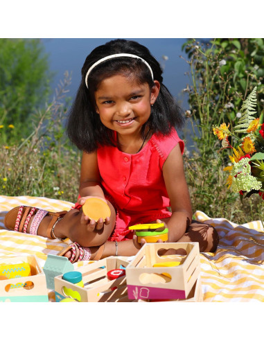 B. toys Juego de Comida de Madera 24 Piezas 3 Años+