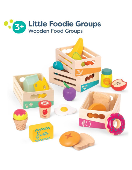 B. toys Juego de Comida de Madera 24 Piezas 3 Años+