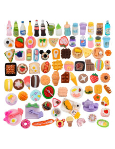 100 Piezas Mini Comida MUYIZI con Caja de Almacenamiento