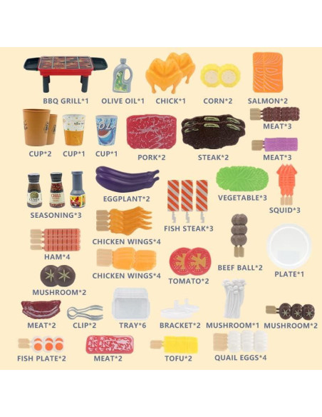 Juego de Barbacoa Interactivo 80 Piezas MORITA BOKUJO