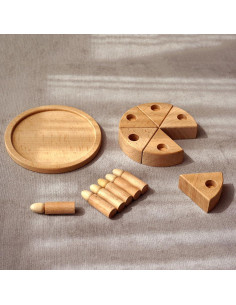 Juego de Comida de Cumpleaños HOMSFOU Tarta de Madera 2