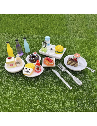 150 Piezas Juguetes de Comida Miniatura HKLMRO para Casa de Muñecas