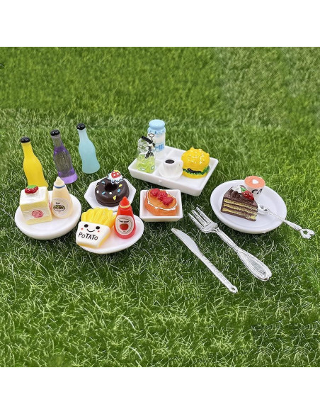 150 Piezas Juguetes de Comida Miniatura HKLMRO para Casa de Muñecas