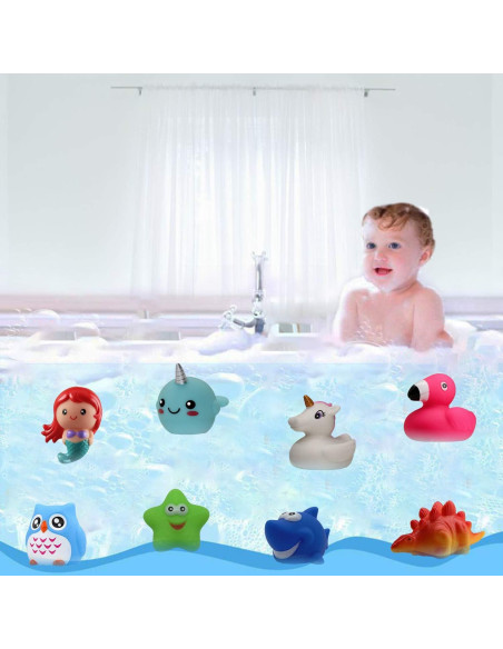 Juguetes de Baño Jomyfant 8 Pack Animales Flotantes