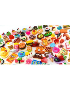 100 Piezas Juguetes de Comida y Bebida Nuanmu para Muñecas 2