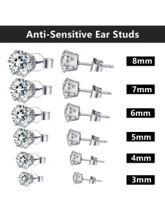 Kit de Perforación de Orejas HYJLPAF con 14 Aretes Variados 2