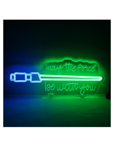 Luz de neón LED Pinlangdou Que la Fuerza te Acompañe 40x25cm