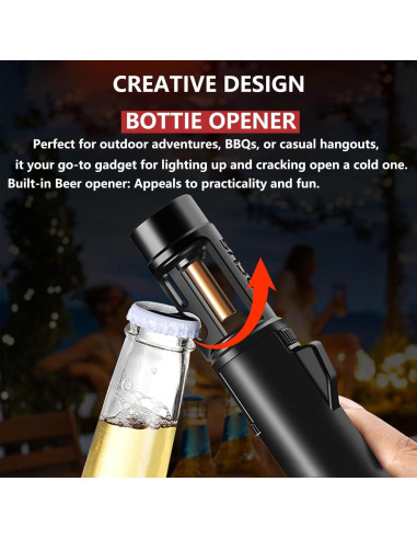 Encendedor de antorcha ELCELC recargable butano a prueba de viento