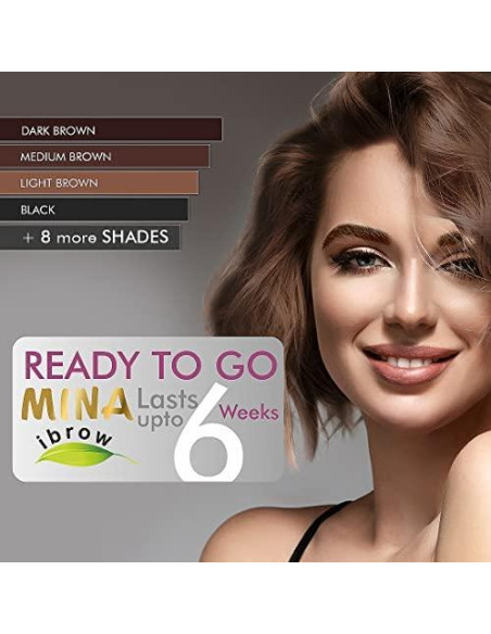 Tinte Natural para Cejas en Polvo MinaiBrow Marrón Medio 32g